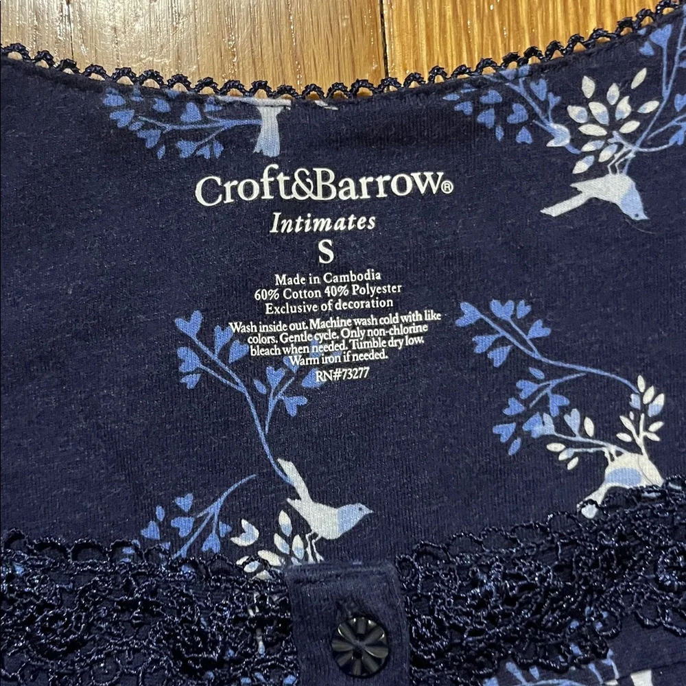 Croft&Barrow Floral Short Sleeve Nightgown, Women’s Size Small - Picture 2 of 5